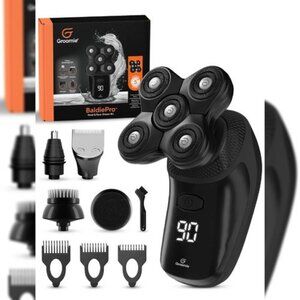 GROOMIE BALDIEPRO-CORDLESS HEAD SHAVERS FOR MEN'S -HEAD,FACE & BODY SHAVER KIT